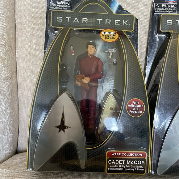 STAR TREK 6" Figure Set KIRK and SULU~ WARP COLLECTION 2009 Silver Starfleet NEW - Picture 5 of 5